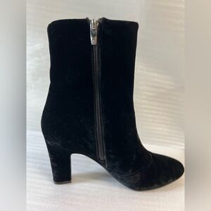 Lauren Ralph Lauren Women Brigett Black 10B Velvet Heeled Boots Career Work Chic